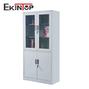 Modern Glass Door File Cabinet Rustproof For Bank Government Office