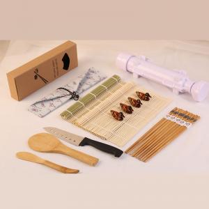 Natural DIY Kitchen Bamboo Sushi Rolling Mats Avocado Slicer Paper Wrapped