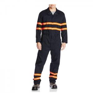 OEM Orange Hi Vis Coveralls Safety Working Coverall With Reflective Tape