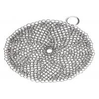 China Kitchen Round 316l Chainmail Scrubber For Cast Iron Cookware With No Rust on sale