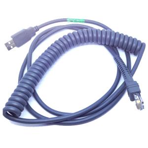 23ft Coiled USB Barcode Scanner Cable for Symbol LS2208