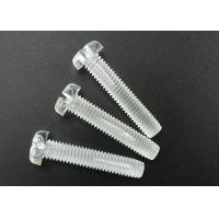 China Clear Plastic Screws Round Head Fastener M5 Full Thread Slotted Cross Drive on sale