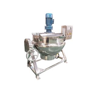 China Automatic Stainless Steel Agitator Mixer 50-1000L Cooking Pot For Milk Jacketed Pan supplier