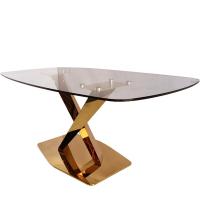 China Stainless Steel Frame Modern Marble Dining Room Table Luxury Dinning Table Set on sale