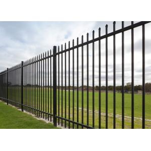 China 2 Rail Steel Fence With 1” Picket 1 ¾” Rail Of The Fence Panel And 2 1/2” Posts supplier