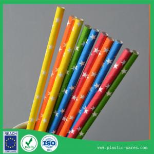 China in star print paper drink straw dispenser bulk 198 mm length supplier