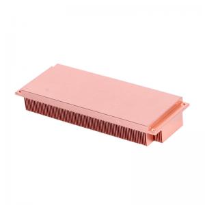 China CNC Machining Waved Fins Heat Sink , Copper Skived Fin Heat Sink For LED Lighting supplier