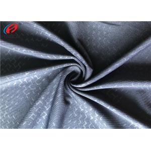 Embossed 90% Polyester 10% Lycra Moisture Wicking Fabric , Weft Knitting Fabric