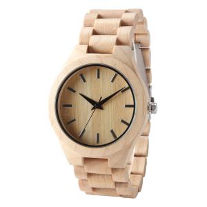 Design hot sell natural bamboo wooden watch maple wooden strap watches