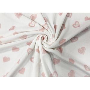 China 260GSM 	Polyester Velvet Fabric / Home Textile 92 Polyester 8 Spandex Pink Heart supplier
