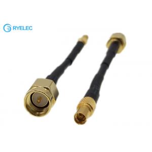China Low Loss Straight MMCX Female to SMA Male Connector RG174 Coax Pigtail Extension RF Cable supplier