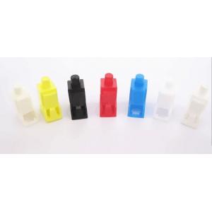 China Plastic Fiber Optic Dust Caps 14mm With Yellow White Blue Red Black supplier