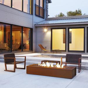 China Steel Outdoor Fire Pit Garden Decor Corten Steel Fire Pit Table With Natural Rusty Colour supplier
