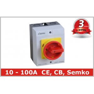 IP65 32A Three Pole Isolator Switch / Industrial Rotary On Off Switch