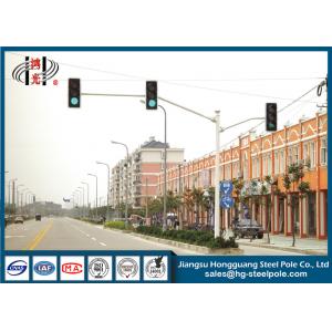 China Powder Coated Double Arms Traffic Sign Poles , Traffic Sign Posts supplier