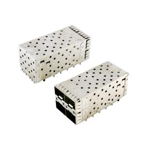 China SFP+ 2x2 Press-Fit Connector 80pin Dual Port with Lightpipe wholesale