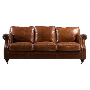 China 1-2-3-4 Seater Leather Couch Leather Living Room Sofa Set Rolled Arm Eiderdown Cushion supplier