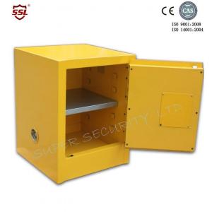 Yellow Powder Coated Flammable Chemical Storage Cabinets For Laboratory , Bench Top