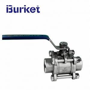 China Manual Stainless Steel welding 304 316 1/4-4 Inch  triplet Ball Valve supplier