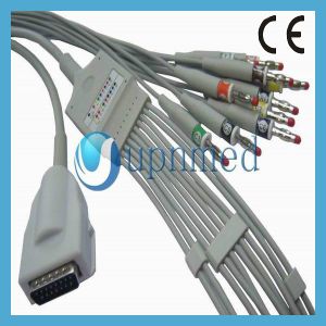 China Câble de /ekg d'ecg d'avance de l'éclipse 10 de Burdick, banane 4.0mm supplier