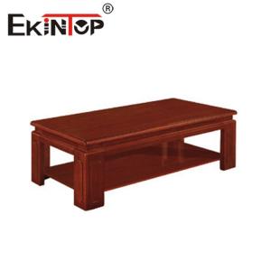 Chinese Double-Layer Tea Table Wooden Skin Rectangular Tea Table Simple Wooden Tea Table