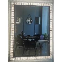 China Stainless Steel LED Crystal Effect Mirror Crystal Vanity Mirror With Lights on sale