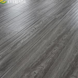 Eco-Friendly V Groove Laminate Flooring with V Groove Edge Style in Black Grey Wood