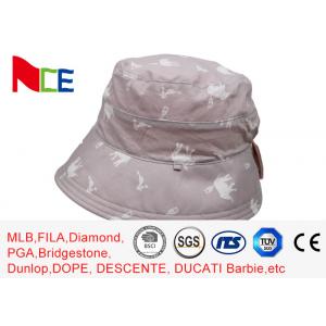 China Customized printing pink sun block sunshade adult female bucket hat supplier