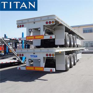 Tri Axle 40ft Container Flatbed Semi Trailer Manufacturers
