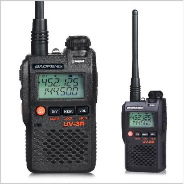 Walkie Talkie UV-3R Long Range Dual Band UHF VHF Handy Two Way Radio with Lcd display