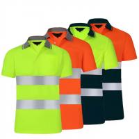 China High Visibility Reflective Safety Caution Men Work Wear Construction Polo Shirts T-Shirts Vest Clothing on sale
