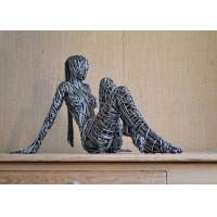 China Modern Outdoor Decoration Stainless Steel Wire Dancer Sculpture on sale