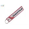 China Double Sided Embroidered Keychain Twill Background Polyester Material wholesale