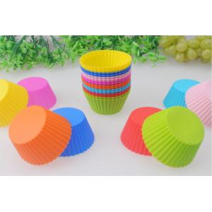 China Food-Grade Round Silicone Muffin Cupcake Molds Baking Tool Nontoxic supplier