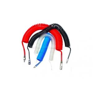 Thermoplastic Polyurethane Coil Hose Pneumatic Air Tube 8mm With Fitting Both Ends