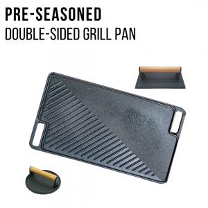 18 Inch Reversible Cast Iron Grill Griddle With Excellent Heat Retention