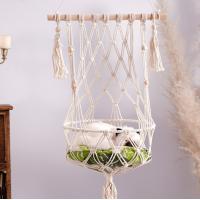 China Cat Swing Bed Cat Cage Cotton Rope Wicker Hanging Cat Bed on sale