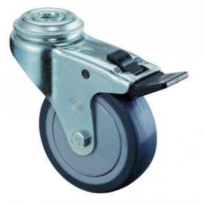 China Institutional Caster Swivel Bolt Hole Castors With Brakes Locking Wheels supplier