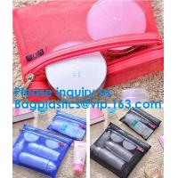 China Cheap Cosmetic Bag Nylon Mesh Zippered Bag Makeup Organizer Bag,Women Mesh Cosmetic Portable White Mesh Zipper Bag on sale