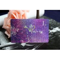 China Beautiful business pvc vip card flicker silver bottom for sale