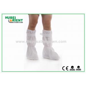 Medical Non Slip Waterproof PP CPE Shoe Cover With PVC Sole