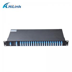 China Flat Top DWDM Multiplexer 1310nm OSC Port Monitor Port 1U Rack Mount 100GHz Duplex LC/UPC C21-C60 40CH supplier