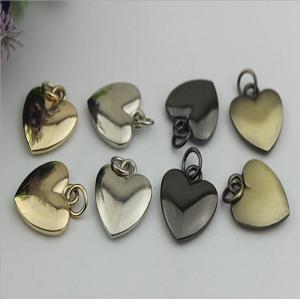 China 20mm Small love heart shape nickel color metal handbag hanging ornament supplier