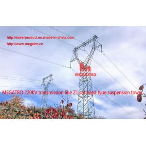 China Ligne de transmission de MEGATRO 220KV type tour de tête de chat de Z1 de suspension supplier