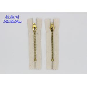 China Antique Copper Clothes Cotton Zipper Ykk Teeth 4.5 Yg Slider 8cm - 18cm Or Customized supplier