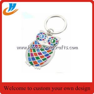 China Custom Enamel metal keychain,animal key chains/promotion gifts with key ring supplier