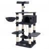 Sturdy Modular Cat Scratch Tower Jumbo 69" Black Color Free Stand Stable