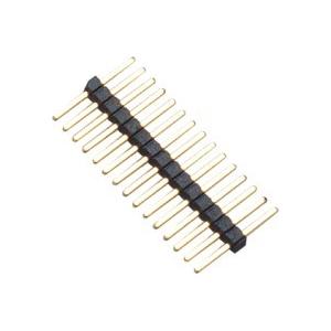 China 1.0mm 1*15P DIP PA9T Black Single Pin Header Connector Pe Bag For PCB Board supplier
