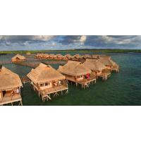Small Modular Prefabricated Hotel , Overwater Bungalow With Light Steel Frame