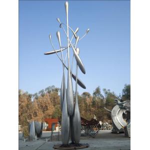 China Metal Handmade Large Outdoor Sculpture Statues Stainless Steel Plaza Decoration supplier